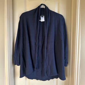 Women’s Tribal Open Front Cardigan; Black; Size M